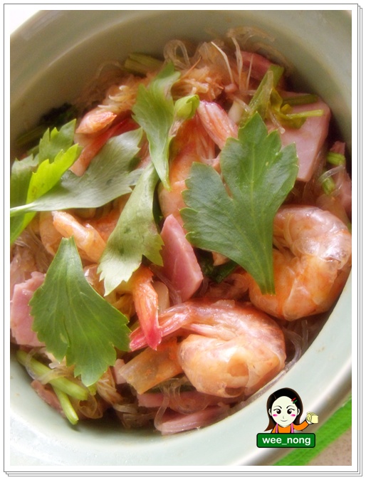 วิธีทำ กุ้งอบวุ้นเส้น