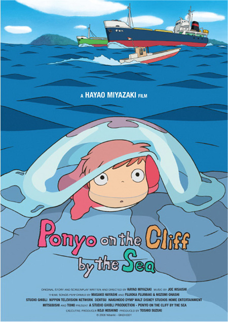 Ponyo on the cliff by the sea
