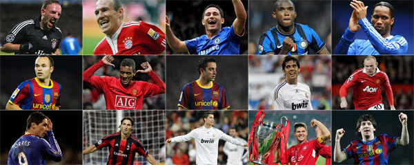 ไปรู้จักกับ 15 นักเตะยอดเยี่ยมของปี 2011