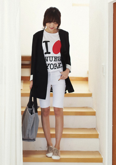 กางเกงขาสั้นสีขาว กางเกงขาสั้นสีขาว