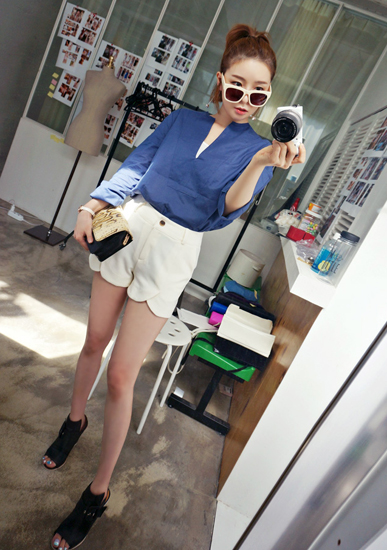 กางเกงขาสั้นสีขาว กางเกงขาสั้นสีขาว