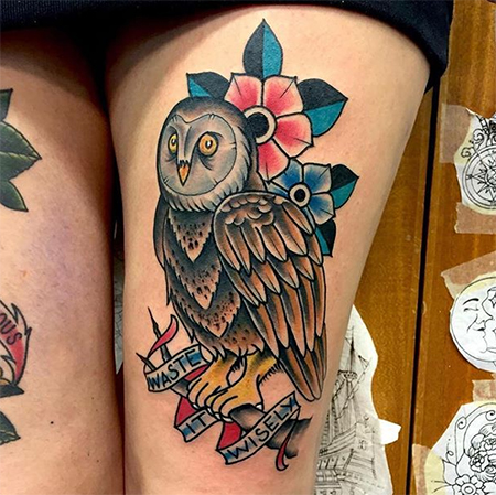 ลายสักนกฮูก ลายสักนกฮูก