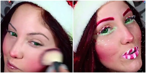 แต่งหน้าคริสต์มาส แต่งหน้าคริสต์มาส