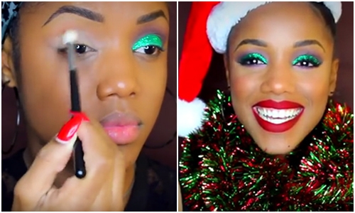 แต่งหน้าคริสต์มาส แต่งหน้าคริสต์มาส