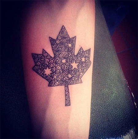 รอยสักใบไม้ รอยสักใบไม้