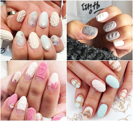 เล็บลายไหมพรมถัก เล็บลายไหมพรมถัก