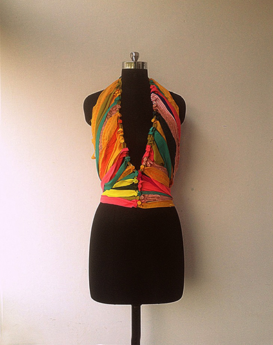 ชุดเดรสจากผ้าเหลือใช้ ชุดเดรสจากผ้าเหลือใช้