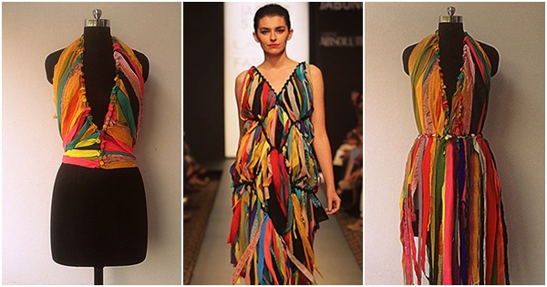 ชุดเดรสจากผ้าเหลือใช้ ชุดเดรสจากผ้าเหลือใช้