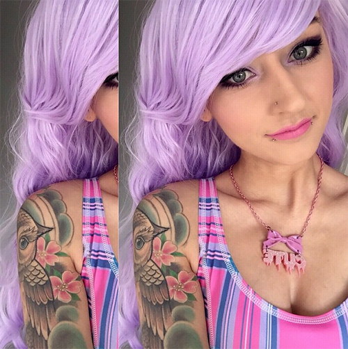 ผมสีม่วงพาสเทล ผมสีม่วงพาสเทล