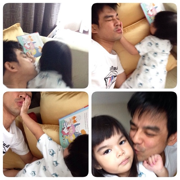 พ่อมอส โชว์ความน่ารักของ น้องโสน ให้พ่อหอมแก้ม หน้าเต็มใจมาก พ่อมอส โชว์ความน่ารักของ น้องโสน ให้พ่อหอมแก้ม หน้าเต็มใจมาก