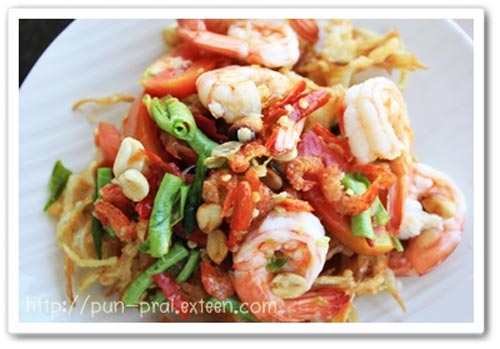 สูตรส้มตำ ส้มตำทอด