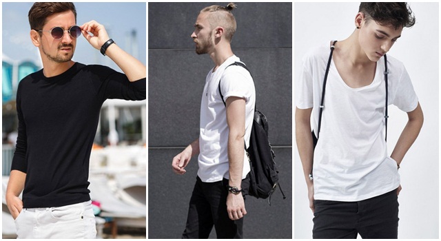 แฟชั่นเสื้อผ้าสีขาวดำผู้ชาย แฟชั่นเสื้อผ้าสีขาวดำผู้ชาย