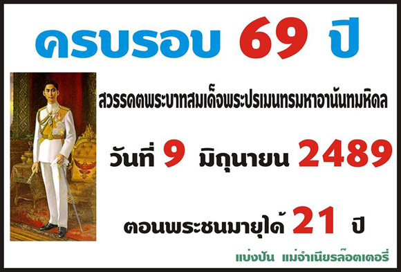 หวยวันอานันทมหิดล คอหวยเล็งซื้อวันสวรรคตและอายุ หวยวันอานันทมหิดล คอหวยเล็งซื้อวันสวรรคตและอายุ