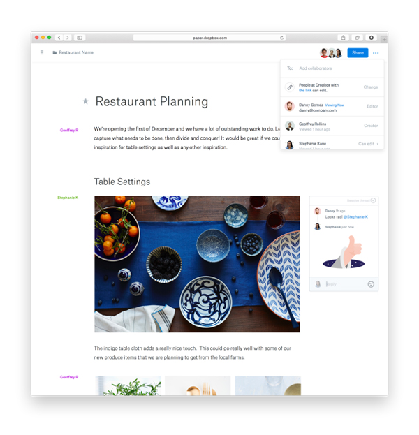 Dropbox Paper แก้ไขเอกสารแบบออนไลน์ Dropbox Paper แก้ไขเอกสารแบบออนไลน์