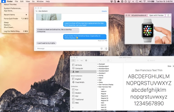 แอปเปิลเตรียมเปลี่ยนฟอนต์ iOS และ Mac ไปใช้ฟอนต์ตาม Apple Watch แอปเปิลเตรียมเปลี่ยนฟอนต์ iOS และ Mac ไปใช้ฟอนต์ตาม Apple Watch