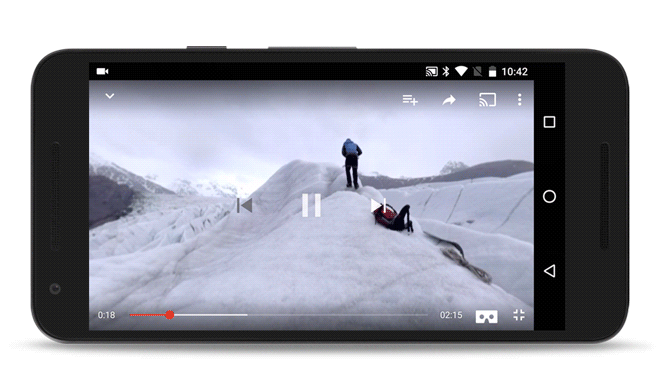 YouTube บน Android เพิ่มฟีเจอร์ดูวิดีโอแบบ VR YouTube บน Android เพิ่มฟีเจอร์ดูวิดีโอแบบ VR
