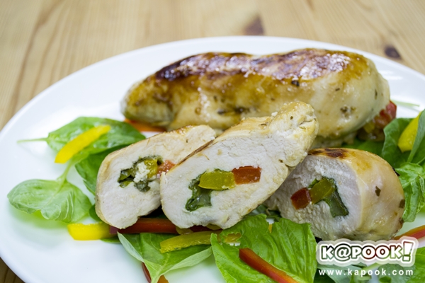 อกไก่ม้วน อาหารคลีน อกไก่ม้วน อาหารคลีน