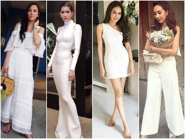 ดาราใส่ชุดแฟชั่นสีขาวล้วน ดาราใส่ชุดแฟชั่นสีขาวล้วน