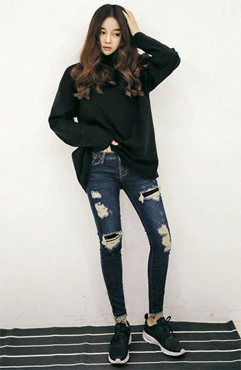 แฟชั่นยีนส์ขาด แฟชั่นยีนส์ขาด