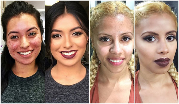 ภาพก่อน-หลังแต่งหน้า ภาพก่อน-หลังแต่งหน้า