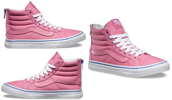 รองเท้าผ้าใบสีชมพู รองเท้าผ้าใบสีชมพู