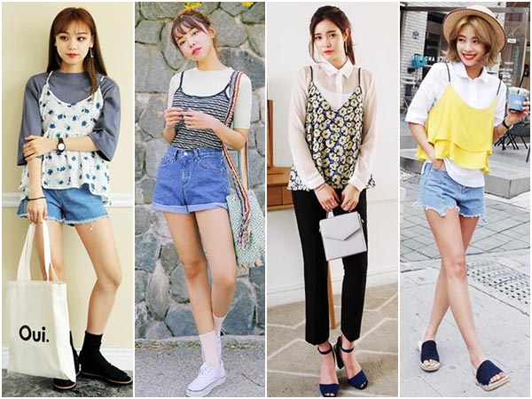 แฟชั่นสายเดี่ยวทับเสื้อยืด แฟชั่นสายเดี่ยวทับเสื้อยืด