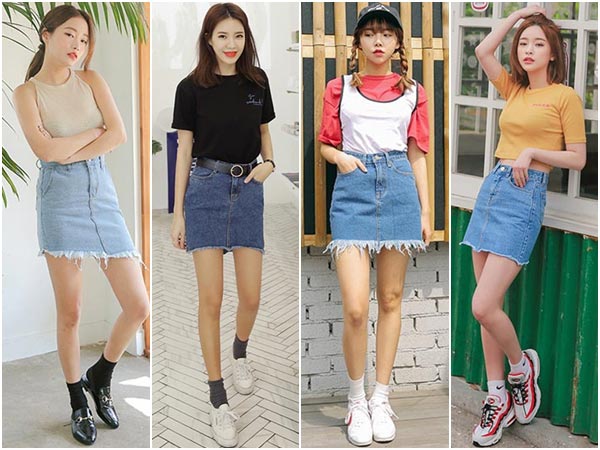 กระโปรงยีนส์สั้น กระโปรงยีนส์สั้น