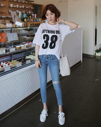 กางเกงยีนส์ขาเต่อ กางเกงยีนส์ขาเต่อ