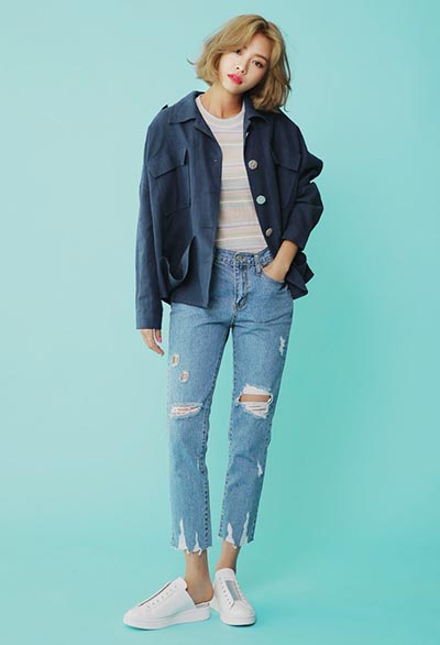 กางเกงยีนส์ขาเต่อ กางเกงยีนส์ขาเต่อ