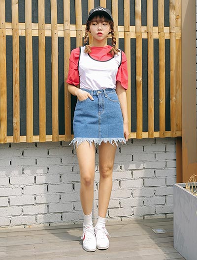 กระโปรงยีนส์สั้น กระโปรงยีนส์สั้น