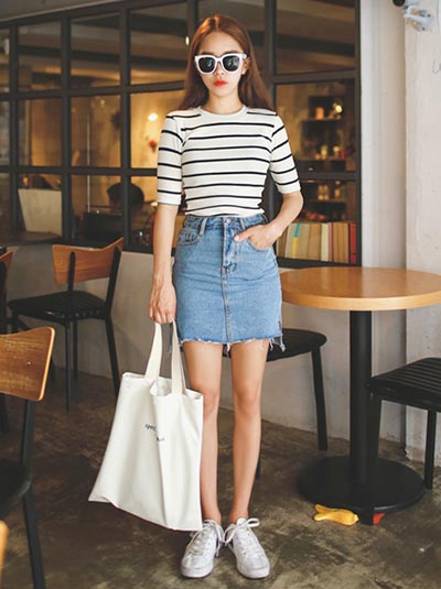 กระโปรงยีนส์สั้น กระโปรงยีนส์สั้น
