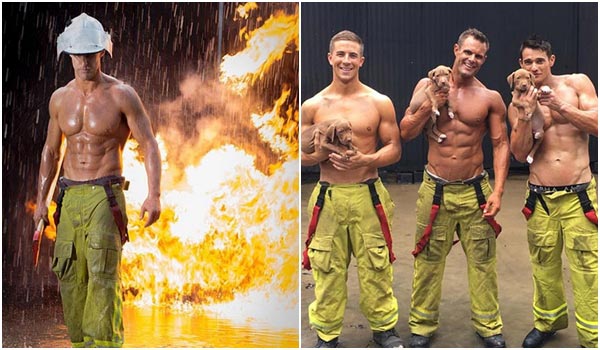 นักดับเพลิงถ่ายปฏิทินการกุศล นักดับเพลิงถ่ายปฏิทินการกุศล