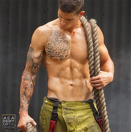 นักดับเพลิงถ่ายปฏิทินการกุศล นักดับเพลิงถ่ายปฏิทินการกุศล