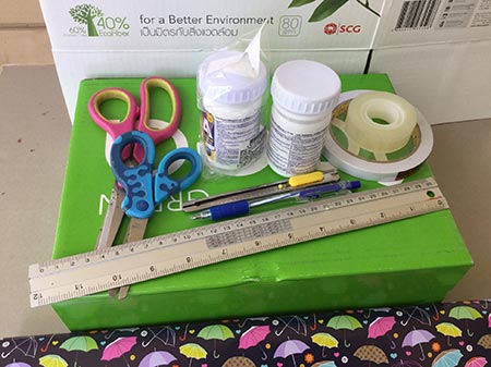 DIY กล่องใส่เครื่องสำอาง DIY กล่องใส่เครื่องสำอาง