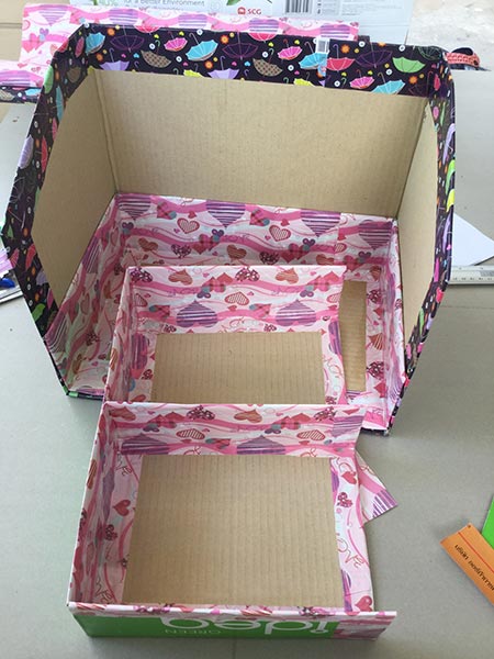 DIY กล่องใส่เครื่องสำอาง DIY กล่องใส่เครื่องสำอาง