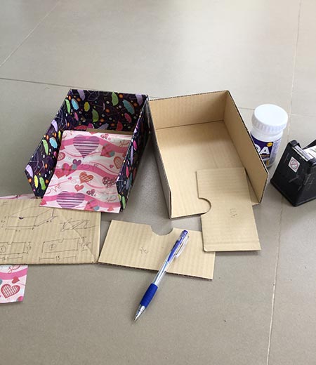 DIY กล่องใส่เครื่องสำอาง DIY กล่องใส่เครื่องสำอาง