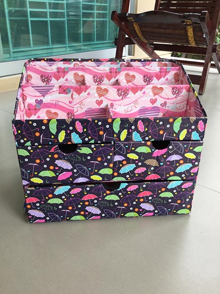 DIY กล่องใส่เครื่องสำอาง DIY กล่องใส่เครื่องสำอาง