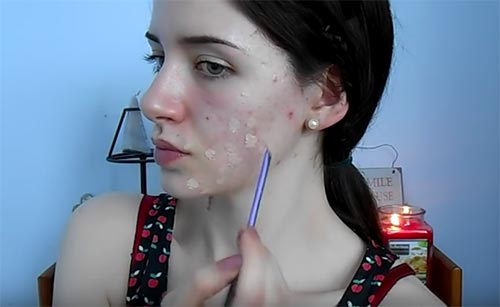 วิธีแต่งหน้าปิดสิว วิธีแต่งหน้าปิดสิว