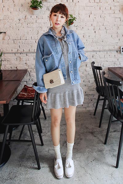 เดรส แจ็คเก็ตยีนส์ เดรส แจ็คเก็ตยีนส์