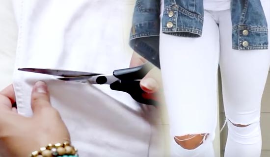 วิธีทำกางเกงยีนส์ขาด ๆ วิธีทำกางเกงยีนส์ขาด ๆ