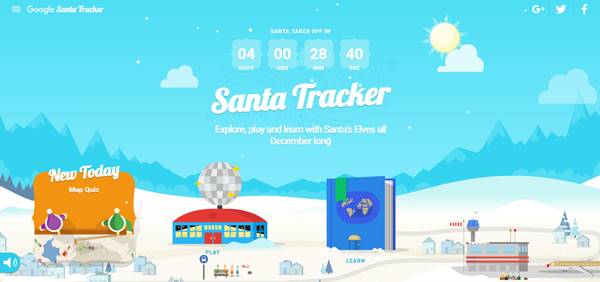Google Santa Tracker รวมมินิเกมลุงซานต้า เคาท์ดาวน์คริสต์มาส Google Santa Tracker รวมมินิเกมลุงซานต้า เคาท์ดาวน์คริสต์มาส