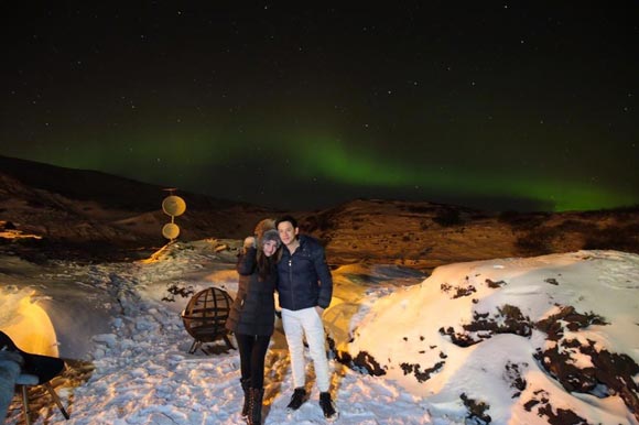 ฟลุค นาตาลี ออกทริปล่าแสงเหนือ ฟลุค นาตาลี ออกทริปล่าแสงเหนือ