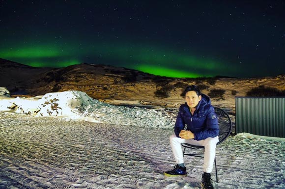 ฟลุค นาตาลี ออกทริปล่าแสงเหนือ ฟลุค นาตาลี ออกทริปล่าแสงเหนือ