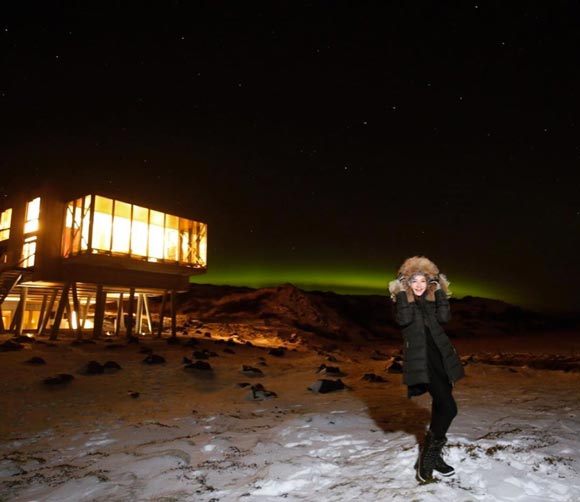 ฟลุค นาตาลี ออกทริปล่าแสงเหนือ ฟลุค นาตาลี ออกทริปล่าแสงเหนือ