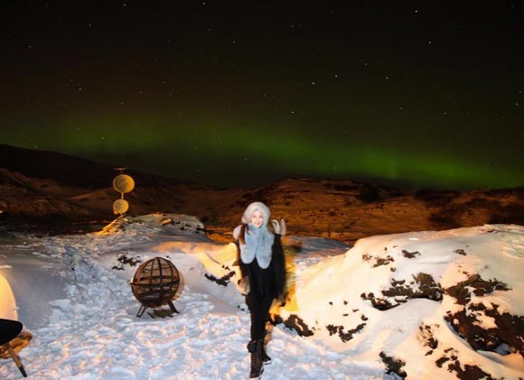 ฟลุค นาตาลี ออกทริปล่าแสงเหนือ ฟลุค นาตาลี ออกทริปล่าแสงเหนือ