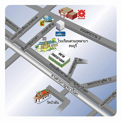 แผนที่การเดินทางไป ตลาดคลองบางมด แผนที่การเดินทางไป ตลาดคลองบางมด