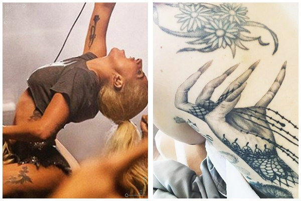 รอยสักดารา เลดี้ กาก้า รอยสักดารา เลดี้ กาก้า