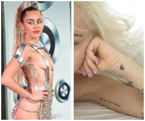 รอยสักดาราไมลีย์ ไซรัส รอยสักดาราไมลีย์ ไซรัส