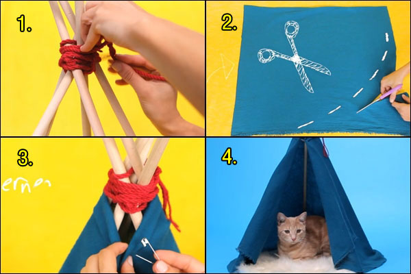 DIY ของเล่นแมว DIY ของเล่นแมว