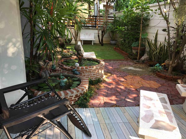 จัดสวนหลังบ้าน จัดสวนหลังบ้าน